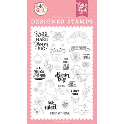 Echo Park All Girl Clear Stamps - Dream Big